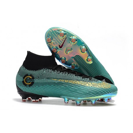 Ronaldo Scarpe Nike Mercurial Superfly 6 Elite CR7 AG-Pro Azul Oro