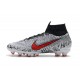 Ronaldo Scarpe Nike Mercurial Superfly 6 Elite AG-Pro Bianco Nero Rosso