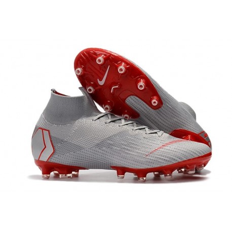 Scarpe Nike Mercurial Superfly 6 Elite AG-Pro Grigio Rosso