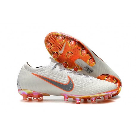 Scarpe Calcio Nike Mercurial Vapor 12 Elite Bianca Arancione