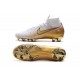 Scarpe Nuovo Nike Mercurial Superfly VI Elite FG - Bianco Oro