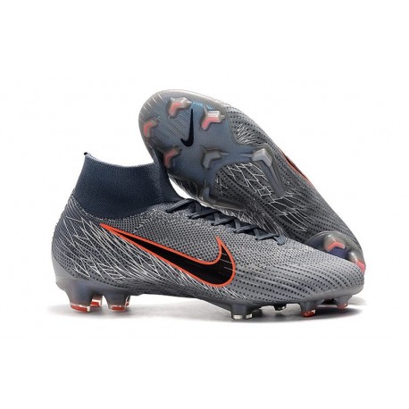 Scarpe Nuovo Nike Mercurial Superfly VI Elite FG - Grigio Nero