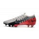 Scarpe da Neymar Nike Mercurial Vapor XIII Elite FG NJR Cromo Nero Rosso Orbita Platino