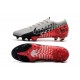 Scarpe da Neymar Nike Mercurial Vapor XIII Elite FG NJR Cromo Nero Rosso Orbita Platino