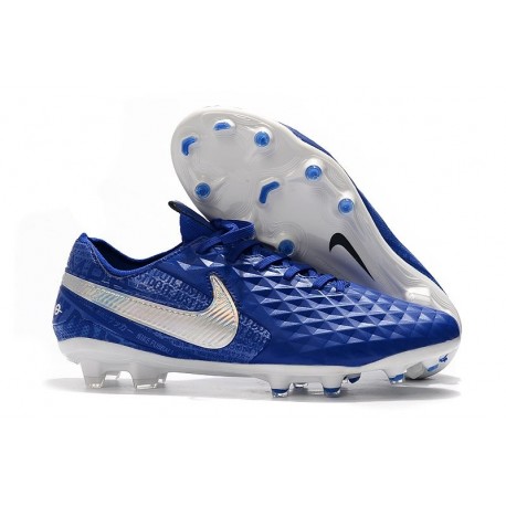 Nike Scarpa Tiempo Legend 8 Elite FG Blu Bianco