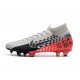 Neymar Nike Mercurial Superfly VII Elite FG Cromo Nero Rosso Orbita Platino