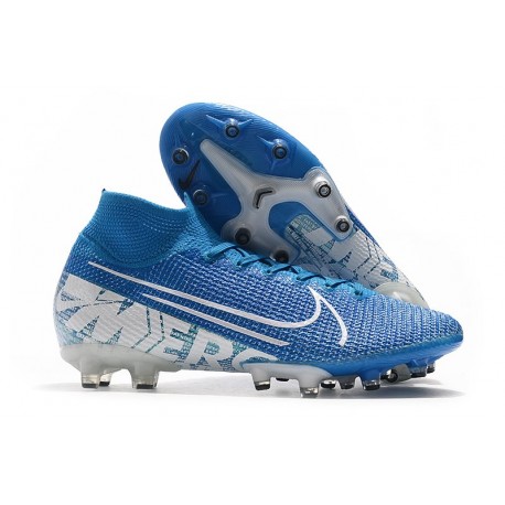 Nike Mercurial Superfly 7 Elite AG-Pro Scarpa Blu Bianco