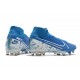 Nike Mercurial Superfly 7 Elite AG-Pro Scarpa Blu Bianco