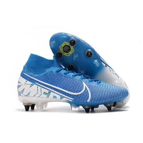 Nike Mercurial Superfly 7 Elite AC SG-Pro Blu Bianco