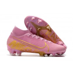 Scarpe Nuovo Nike Mercurial Superfly 7 Elite FG Rosa Oro