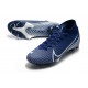 Scarpe Nuovo Nike Mercurial Superfly 7 Elite FG Blu Bianco