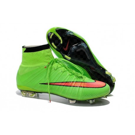 Scarpe da Calcetto Nike Mercurial Superfly FG CR7 Verde Rosso