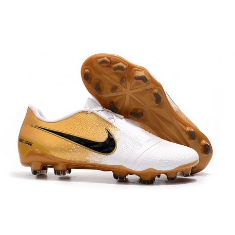 Scarpe Calcio Nike Phantom Vnm Elite FG Oro Bianco Nero