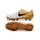 Scarpe Calcio Nike Phantom Vnm Elite FG Oro Bianco Nero