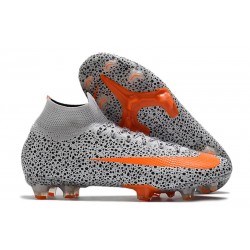 Nike Mercurial Superfly VII Elite Dynamic Fit FG Bianco Arancione Total Nero