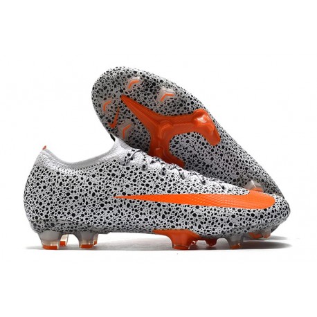 Nike Mercurial Vapor 13 Elite FG CR7 ACC Bianco Arancione Total Nero