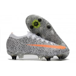 Nike Mercurial Vapor 13 Elite SG Anti Clog CR7 Bianco Arancione Total Nero