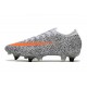 Nike Mercurial Vapor 13 Elite SG Anti Clog CR7 Bianco Arancione Nero