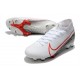 Nike Mercurial Superfly VII Elite Dynamic Fit FG Bianco Cremisi Nero