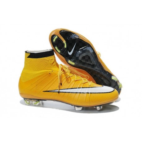 Cristiano Ronaldo Scarpe da Calcio Nike Mercurial Superfly Iv FG Giallo Bianco