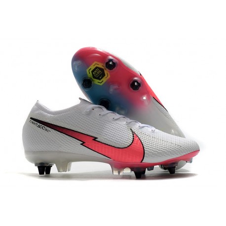 Nike Mercurial Vapor 13 Elite SG Anti Clog Bianco Rosso Blu