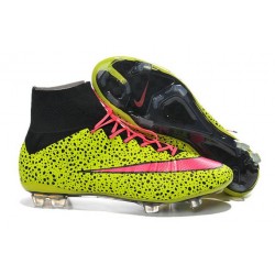 Cristiano Ronaldo Scarpe da Calcio Nike Mercurial Superfly Iv FG Safari Giallo Rosa