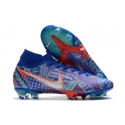 Scarpa Nuovo Nike Mercurial Superfly 7 Elite FG Sancho SE11 -Blu Rosso