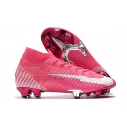 Scarpa Nike Mercurial Superfly 7 FG x Mbappé Rosa Blast Bianco Nero