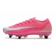 Nike Mercurial Vapor 13 Elite SG Anti Clog x Mbappé Rosa Blast Bianco