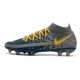 Nike Phantom GT Elite Dynamic Fit FG Nuovo Scarpe Grigio Marina Giallo