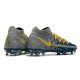 Nike Phantom GT Elite Dynamic Fit FG Nuovo Scarpe Grigio Marina Giallo