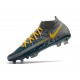 Nike Phantom GT Elite Dynamic Fit FG Nuovo Scarpe Grigio Marina Giallo