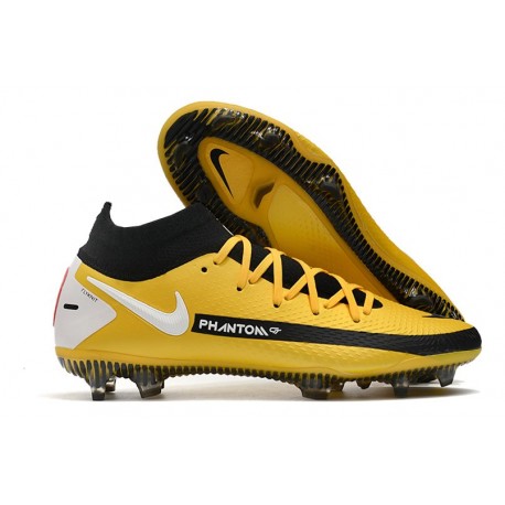 Nike Phantom GT Elite Dynamic Fit FG Nuovo Scarpe Giallo Nero Bianco