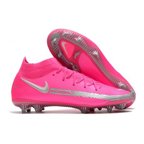 Nike Phantom GT Elite Dynamic Fit FG Nuovo Scarpe Rosa Argento