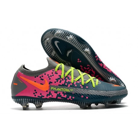 Nike Phantom GT Elite FG ACC Scarpa Calcio Grigio Blu Rosa