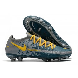 Nike Phantom GT Elite FG ACC Scarpa Calcio Blu Grigio Giallo