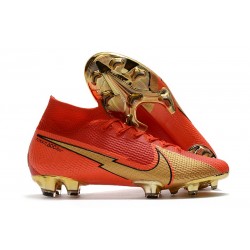 Scarpa Nuovo Nike Mercurial Superfly 7 FG ACC -CR100 Rosso Oro