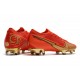 Scarpa Calcio Nike Mercurial Vapor 13 Elite FG Ronaldo CR100 Rosso Oro