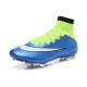 Nike Scarpe da Calcetto Mercurial Superfly 4 Tech Craft FG Blu Verde Bianco