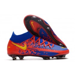 Scarpa Nuovo Nike Phantom GT Elite DF FG - Blu Rosso Giallo