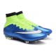 Nike Scarpe da Calcetto Mercurial Superfly 4 Tech Craft FG Blu Verde Bianco