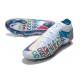 Nike Phantom GT Elite DF 3D FG Bianco Blu Cloro Rosa Blast Opti Giallo