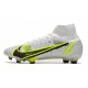 Nike Mercurial Superfly VIII Elite FG Bianco Nero Metallic Argento Volt