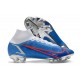 Nike Mercurial Superfly 8 Elite DF FG Blu Bianco Rosso