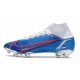 Nike Mercurial Superfly 8 Elite DF FG Blu Bianco Rosso