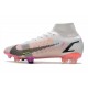 Nike Mercurial Superfly 8 Elite DF FG Bianco Nero Cremisi Vivace Rosa Blast