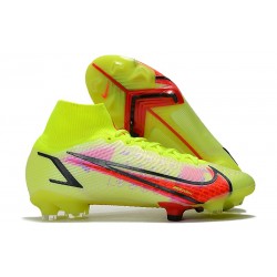 Nike Mercurial Superfly 8 Elite DF FG Volt Cremisi Vivace Nero