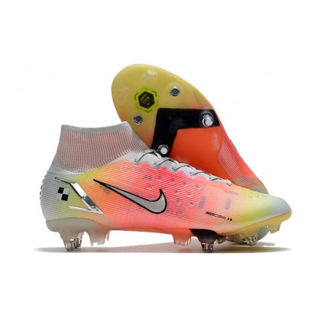 Nike Mercurial Superfly 8 Elite SG-Pro AC Bianco Argento Metallico Platino Puro