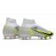 Nike Mercurial Superfly 8 Elite SG-Pro AC Bianco Nero Metallic Argento Volt